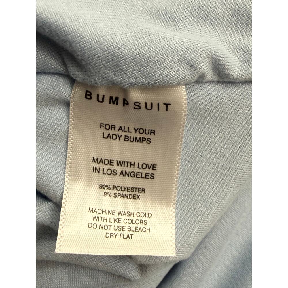 NWT Bumpsuit The Elle Maternity Midi Dress Powder Blue Size L Bodycon Stretch - Picture 9 of 9